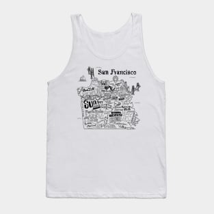 San Francisco Illustrated Map Tank Top